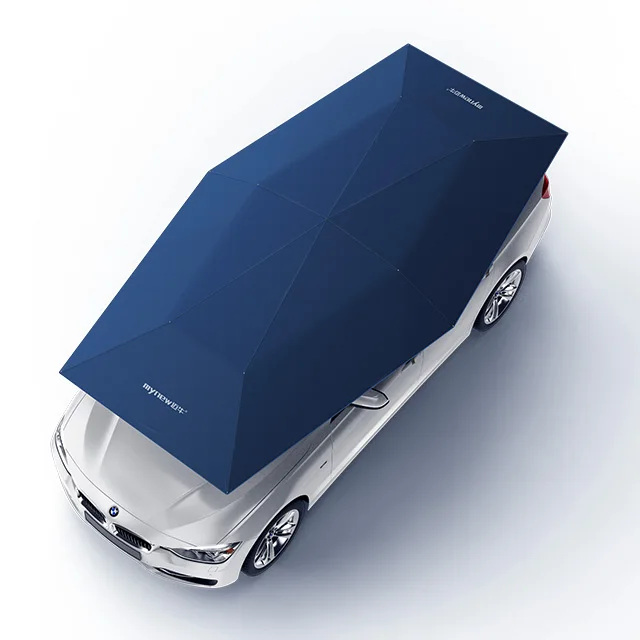 New design Automatic Car Tent Movable Sun Shade Umbrella Dust-Proof Awning anti UV Car LOGO Umbrella With Remote Control
