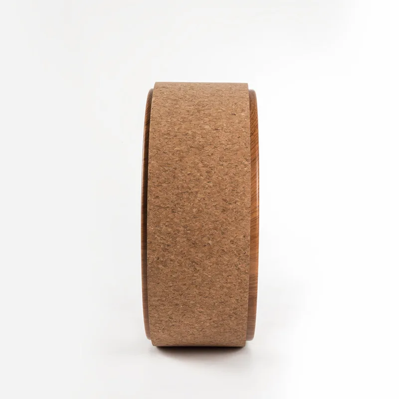 Cork Yoga Wheel Wooden Back Stretcher and Stress Relief 13 Inch 500 Lbs