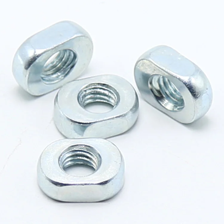 Customized heavy carbon steel oval m14x1.25 well round nuts m8
