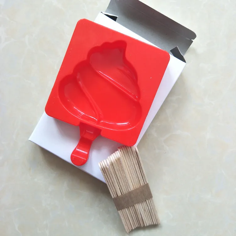 Силиконовые формы для торта с крышкой форма мороженого без БФА оптовая продажа 100 Деревянными Палочками