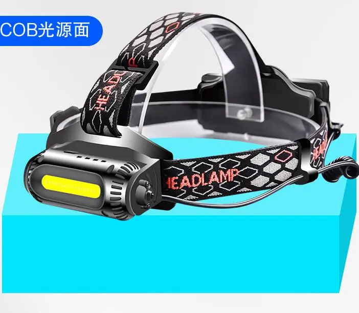 Вращающаяся на 360 градусов фара яркость 1000 люмен многофункциональная USB перезаряжаемая светодиодная фара COB с красным светом