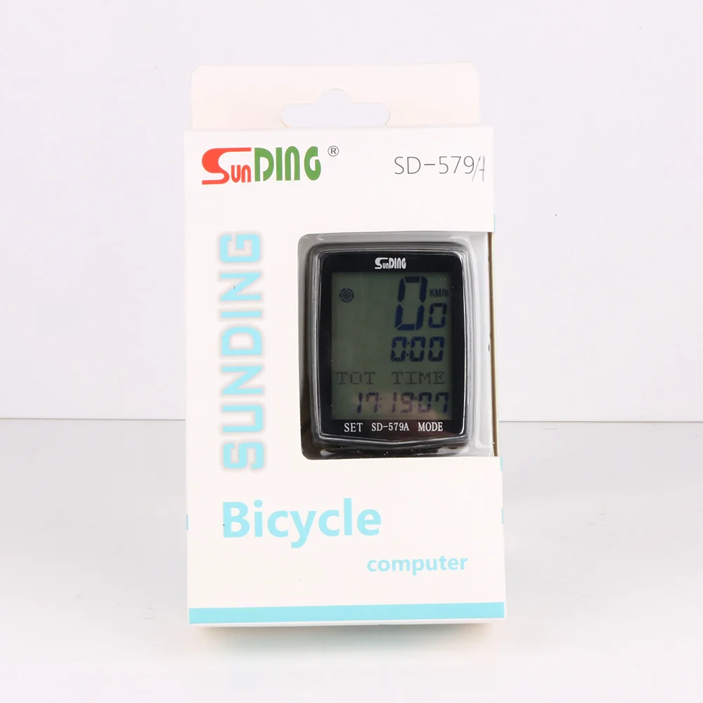 SD-579A водонепроницаемый велосипедный компьютер Подсветка проводной велосипедный Спидометр Одометр MTB Аксессуары измеримые секундомер