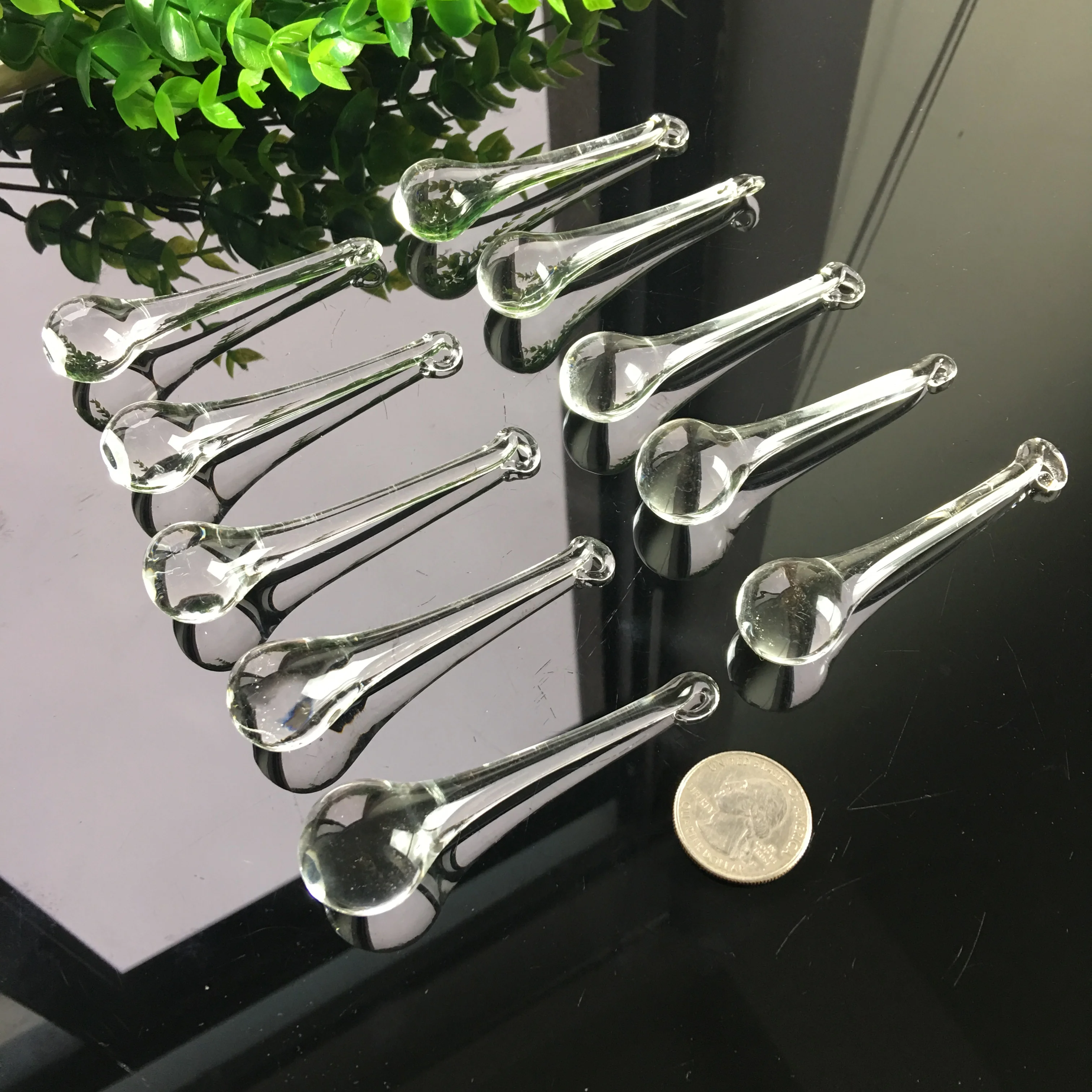 
Wholesale Clear Icicle Prism Glass Raindrops Shape Crystal Pendants For Chandelier Wedding Decoration 
