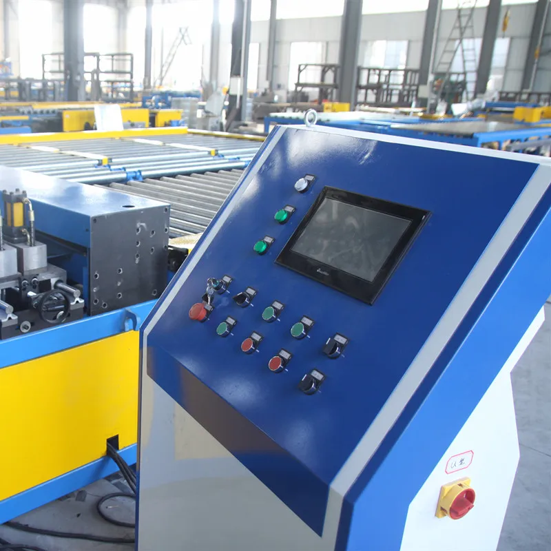 HVAC U Shape Air Duct Auto Production Line V For Square Steel Ventilation Pipe