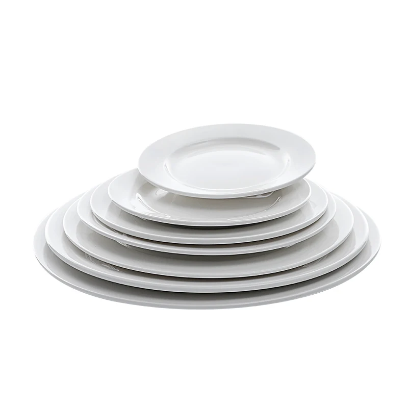 Сделано в Китае, новые товары приятного дизайна, оптовая продажа, керамическая белая обеденная тарелка, фарфоровая тарелка для макаронных изделий/