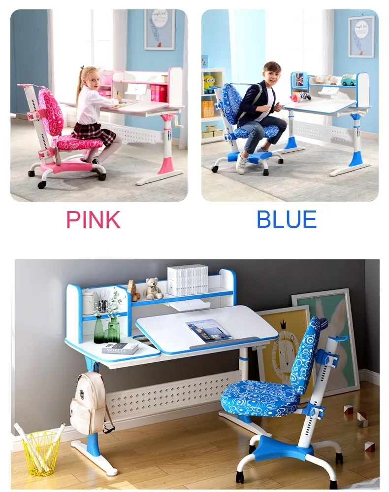 Grow  kids study table workstation with height adjustable function