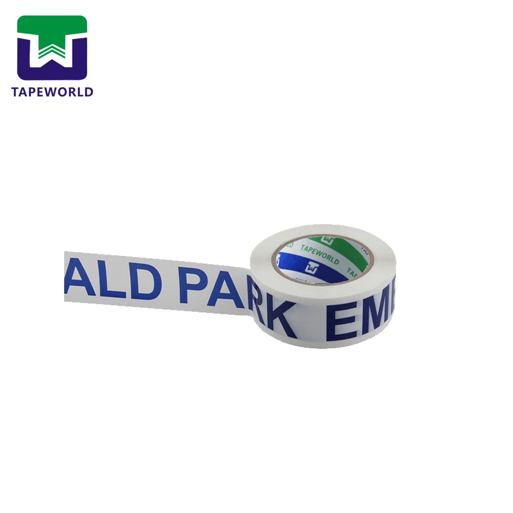 Base white background printed black letter packing tape