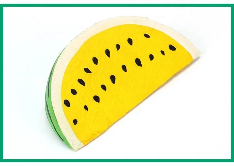 
Wholesale Custom Non Toxic Anti-Stress Pu Foam Squishy Fruit Saucer Watermelon PU Toy 