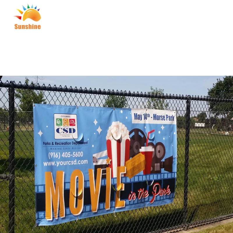 High quality 28 oz telegraph pole hanging vinyl street banner