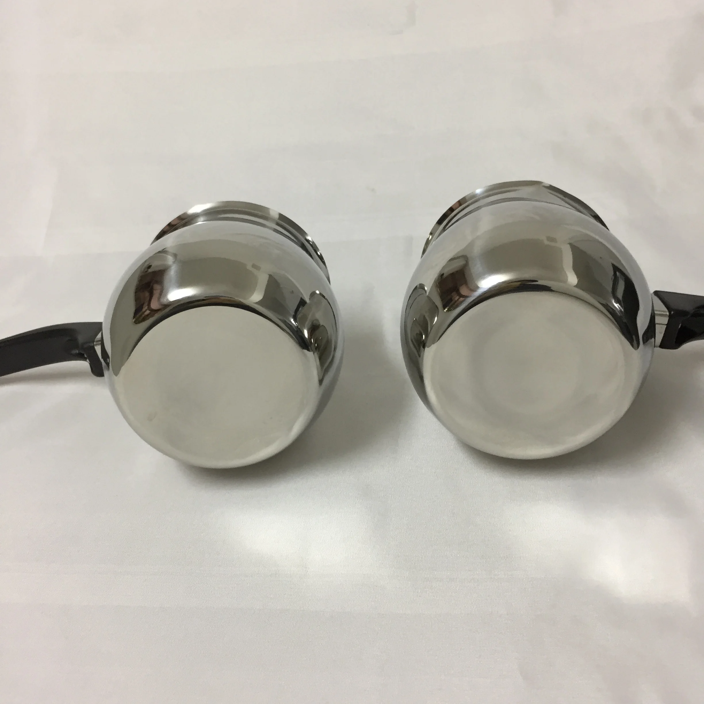 Black Bakelite Handle Milk Butter Melting Pot Stainless Steel Warmer Coffee Pot