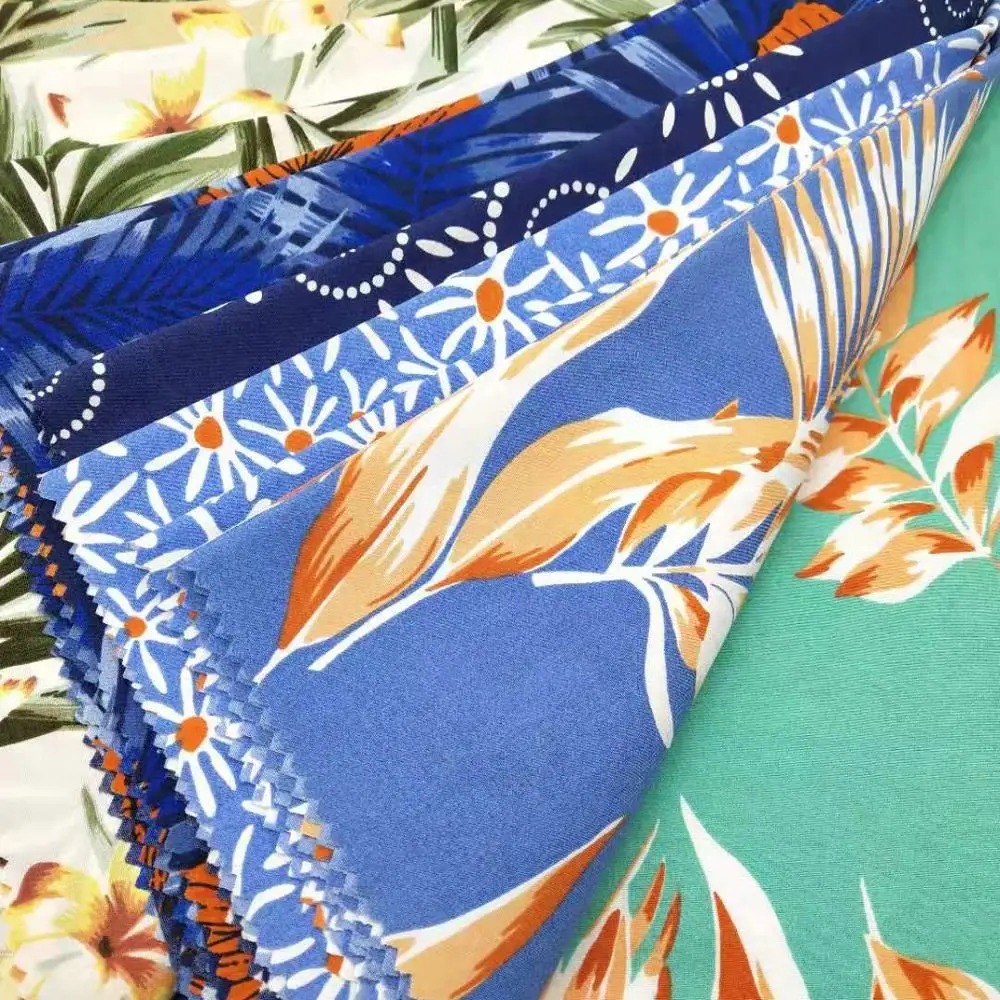 
228T 100% nylon taslon fabric with screen print for beach shorts 