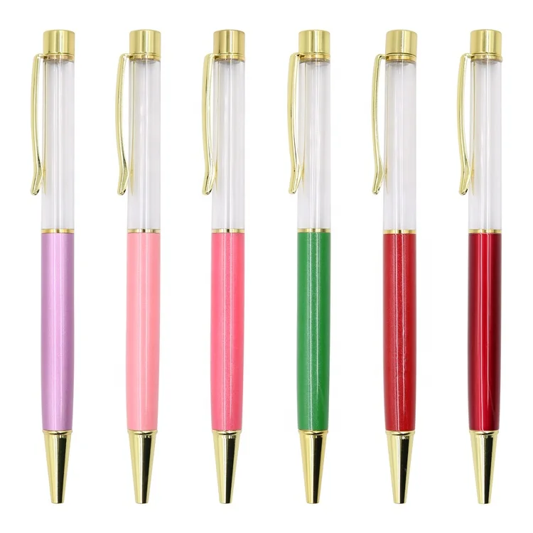 Empty Body Pen Creative   DIY Floating Ball Pen Promotional  Crystal Ballpoint Pen