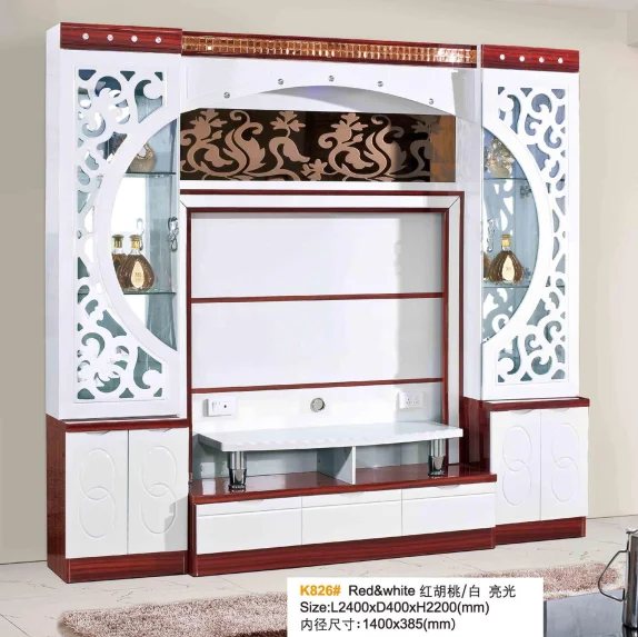 Classic home wooden furniture modern MDF wall  tv cabinet design