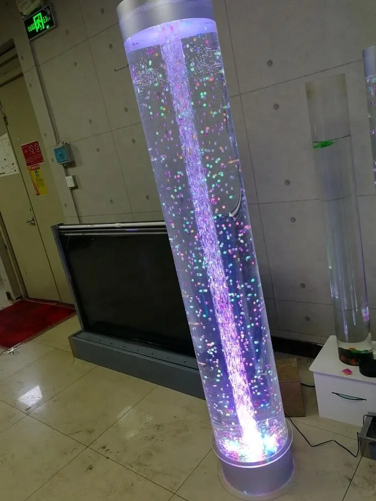 
2020 BIG Customized Floor standing LED Bubble Tube Cylinder water bubble tube for home office hotel restaurant ceremony 