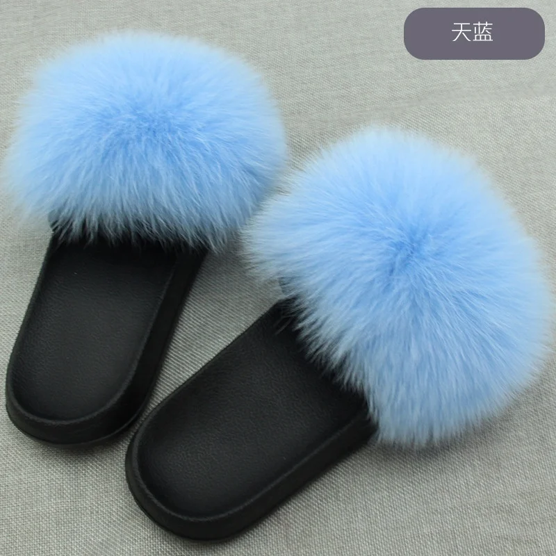
Cheap Price Women Soft Fur Slippers With EVA Sole 
