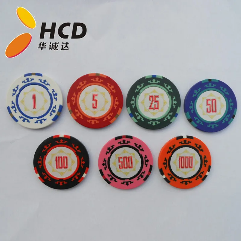 first class14g 3 tone clay poker chips with your own logo,