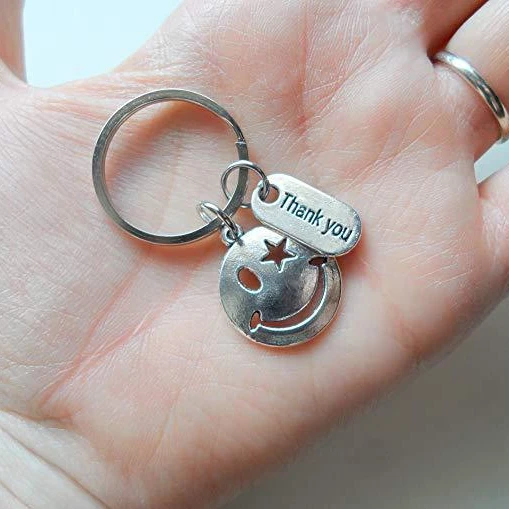 2023 Year Thankyou  smiling face key work colleagues gift keychain key chain gift