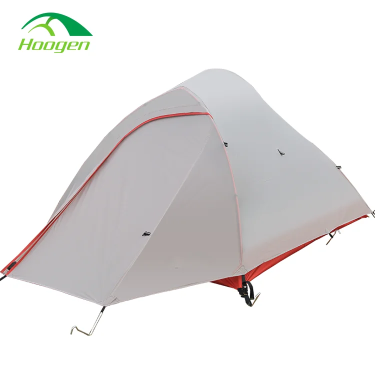 2 Person Double Layer Silicone Oil Coated Aluminum pole ultralight hiking folding tents camping outdoor