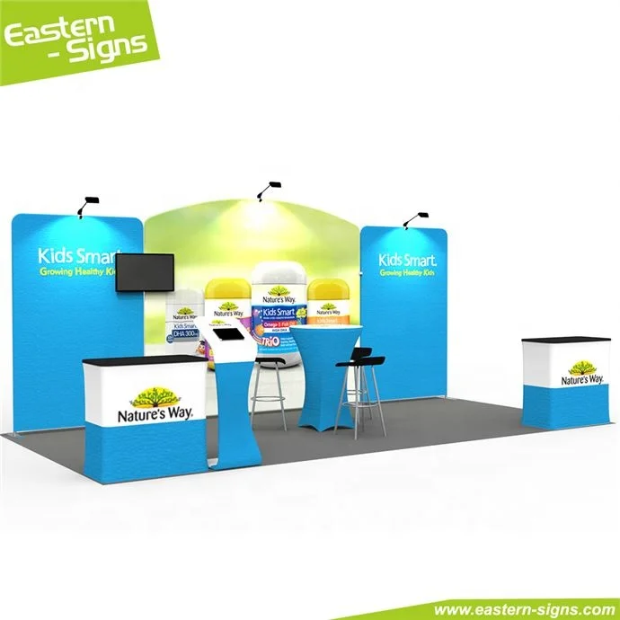 Custom size aluminum advertising display convenient exhibition booth design solution