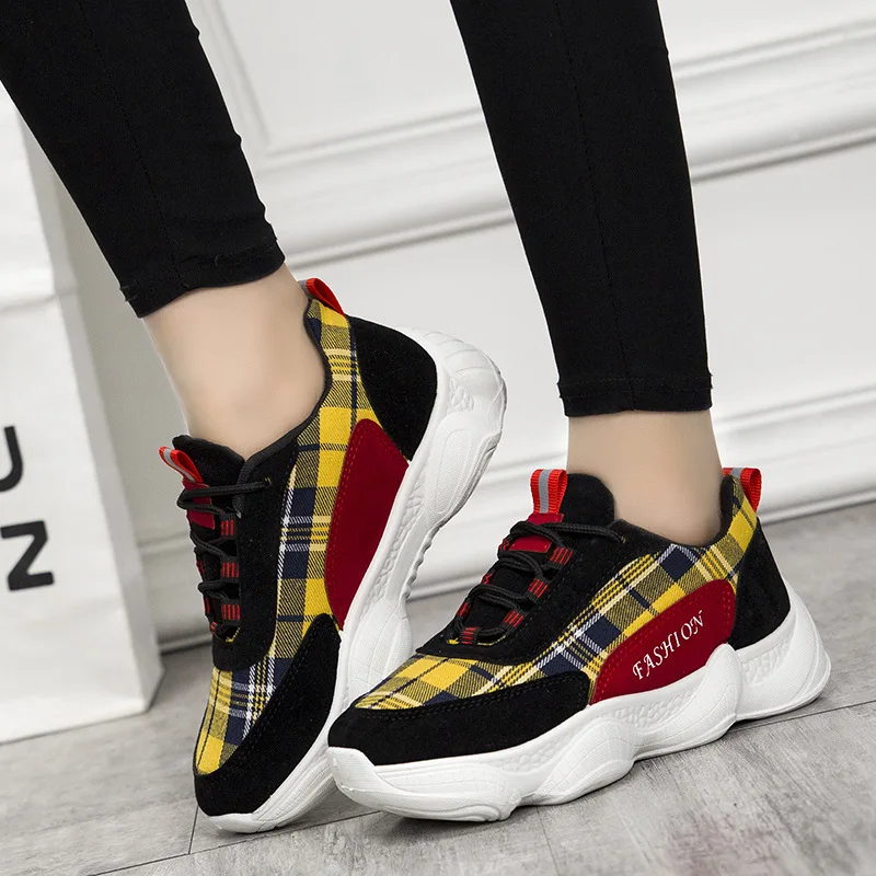 Новейшая обувь для бега на платформе, дешевая женская обувь на шнуровке, лидер продаж, женская спортивная обувь