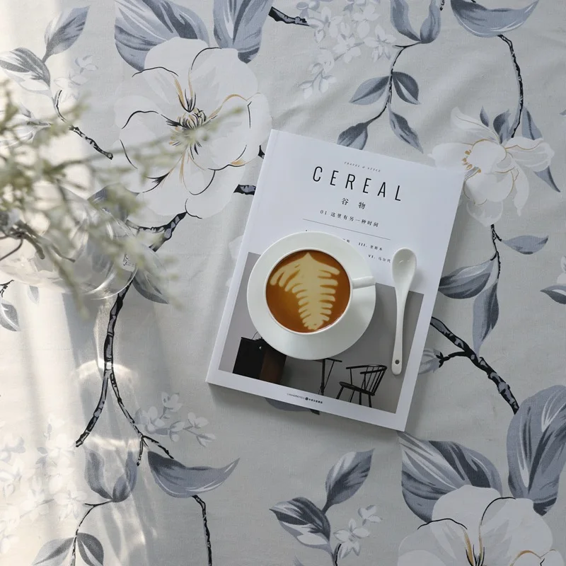 
Special Designs Beautiful Type County Side Elegant Rectangle Dinning Canvas Tablecloth For Home 