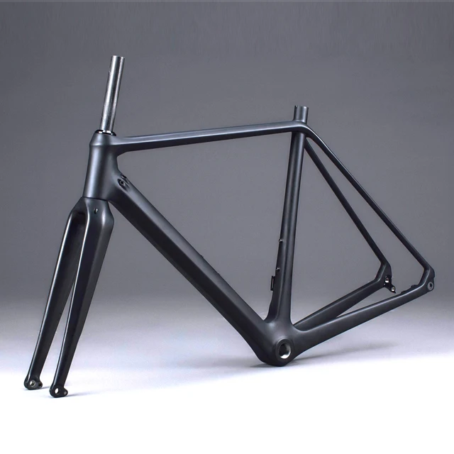 700C cyclo cross carbon 58cm bike frame fit bicycle tyre 700x42c FM279 with thru axle fork 12mm or 15mm