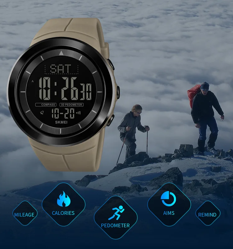 SKMEI 1403 digital compass smart watch pedometer multifunction digital watches