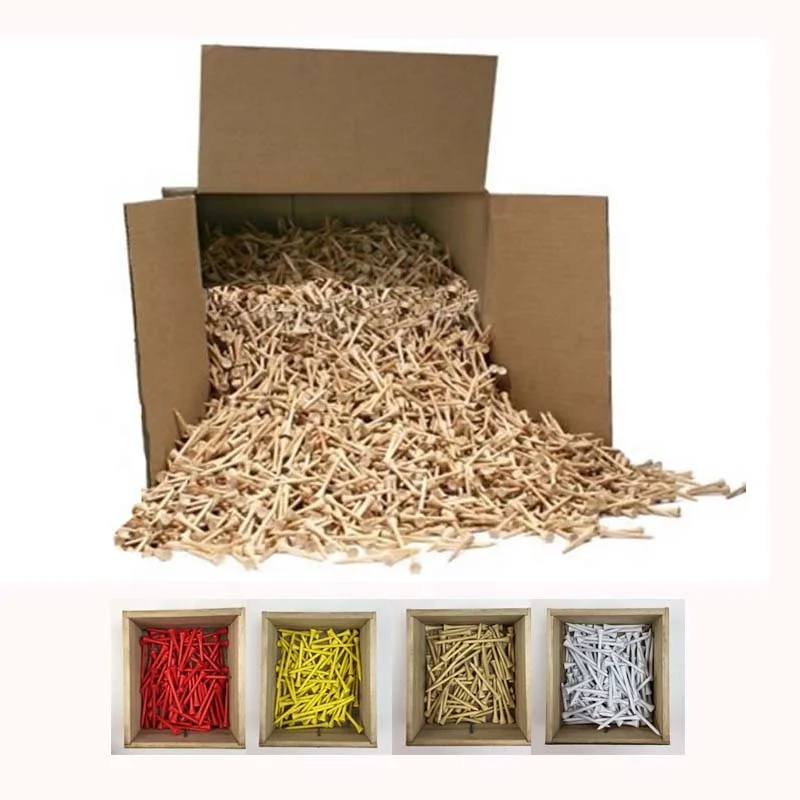 Natural colored Golf Tee with logo printing