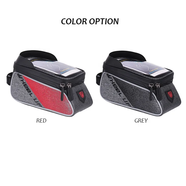 WHEEL UP Black Grey Bicycle Storage Frame Bag Bike Bicycle Phone Bag