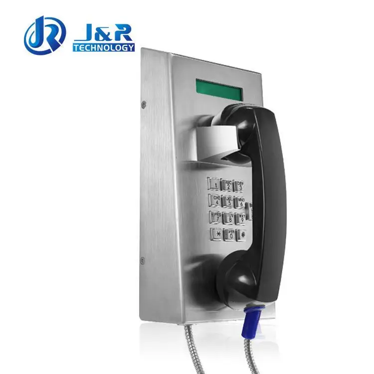 SIP прочный телефон, металлический ЖК-телефон, ЖК-телефон sos JR201-FK