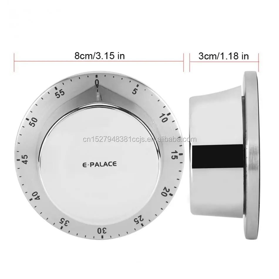 
stainless steel Mechanical Kitchen Timer Loud Alarm Sound with Magnet Base 