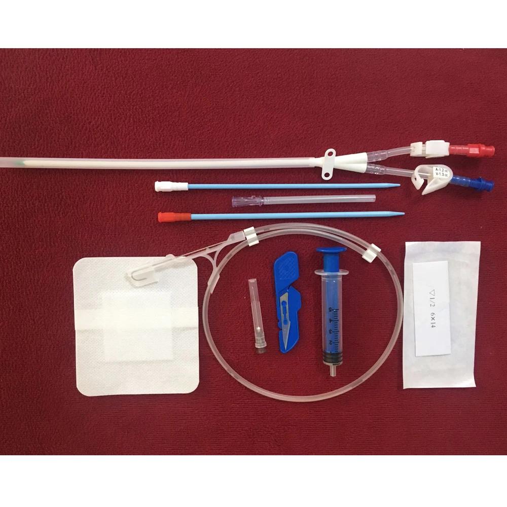 disposable hemodialysis catheter kit and dialysis consumables compatible to Fresenius dialysis machines