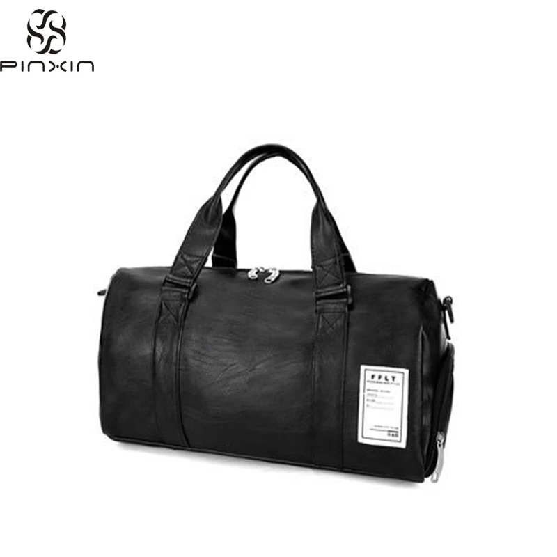 
Customized Logo Anti Theft Pilot Men Leather Duffle Business Fashion Waterproof Sports Custom Mens Leather Travel Bag 