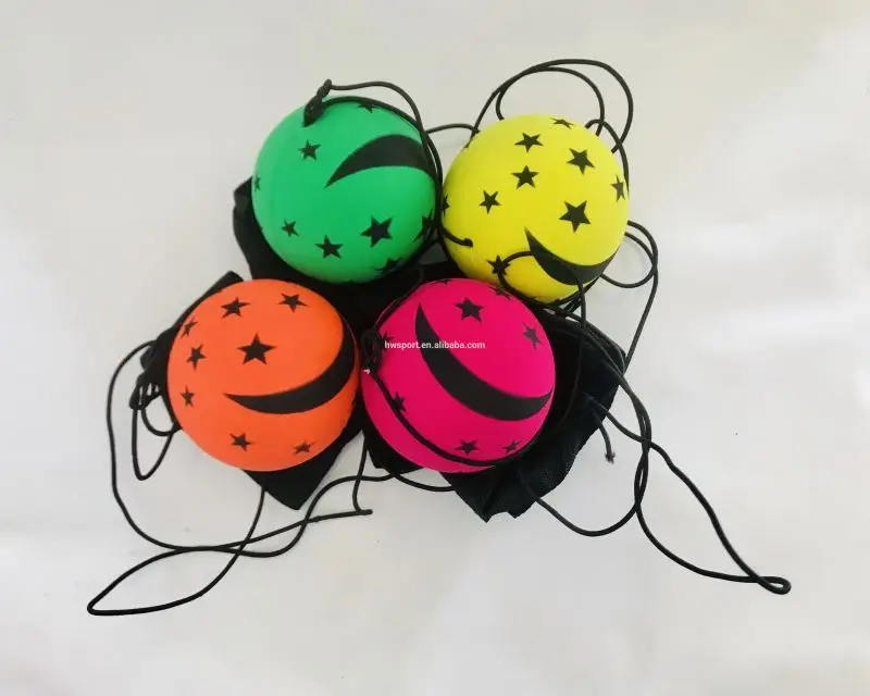 wholesale cheap natural rubber material yoyo balls promotional 60mm round bungee stress ball golf shaped tether ball dog toys