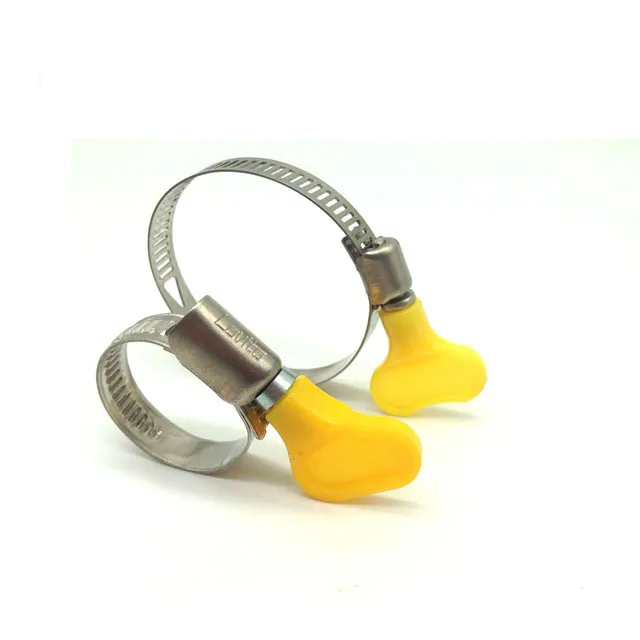 High quality circle shape rope clamp Hot sale t clamp American Type Hose Clamp with butterfly key