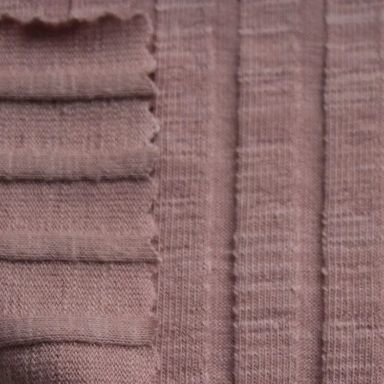 Красивая ткань из полиэстера и хлопка CVC 10x4, эластичная трикотажная ткань в рубчик для женщин