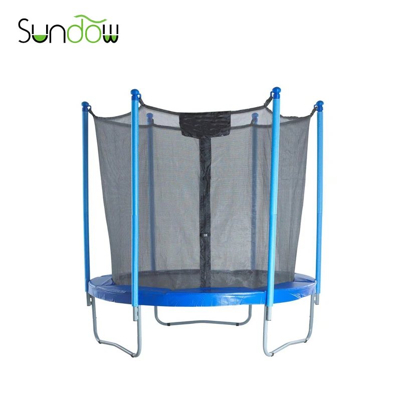 jumbo trampoline with 8 feet and safety enclosure and ladder jump bed