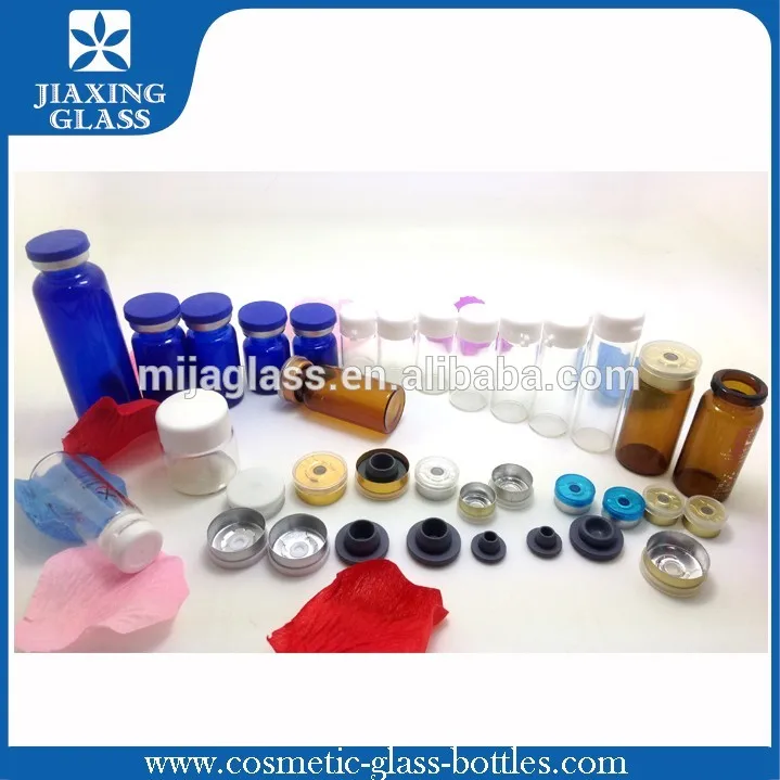 Wholesale 10ml Medical Tubular Glass Vials/Bottle Clear/ Amber Glass Vial with Aluminum Screw Cap and Rubber Stoppers