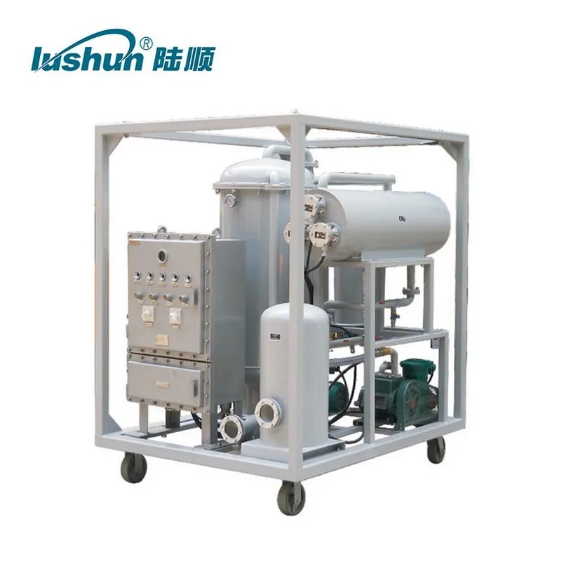 LUSHUN Brand Vacuum Explosion-proof Type Mobile Type Lubricating Oil Purifier Machine
