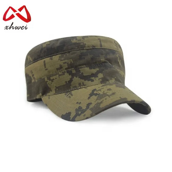 High Quality Cheap Camo hats Fashion 100%cotton flat-top hat wholesale custom outdoor sports camouflage caps and hats