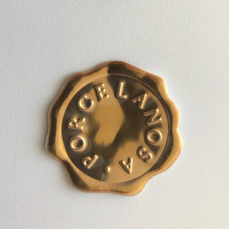 Custom Wax seal stickers Merry Christmas gold sticker label for decoration gift package