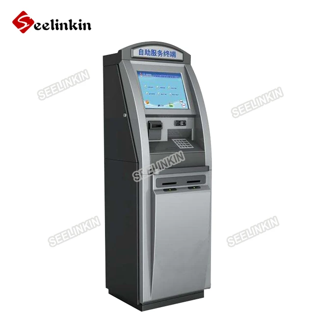 CE standard transactional kiosk credit card payment terminal with cash and card payment