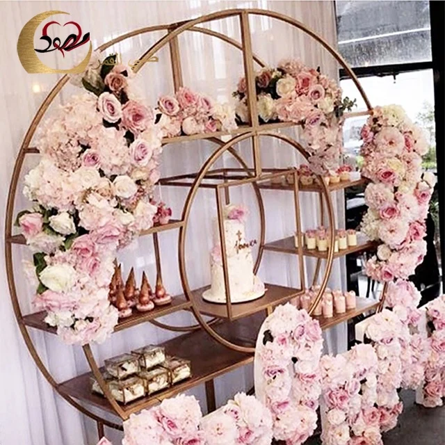 
Commercial hotel modern bar back metal wedding decor wine display rack 