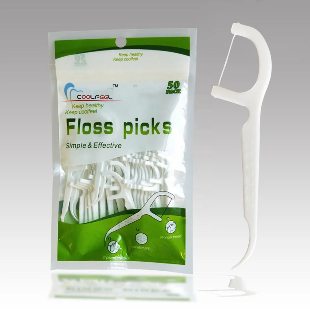 Reusable Eco Biodegradable Dental Floss With Long Handle Mini Dental Floss