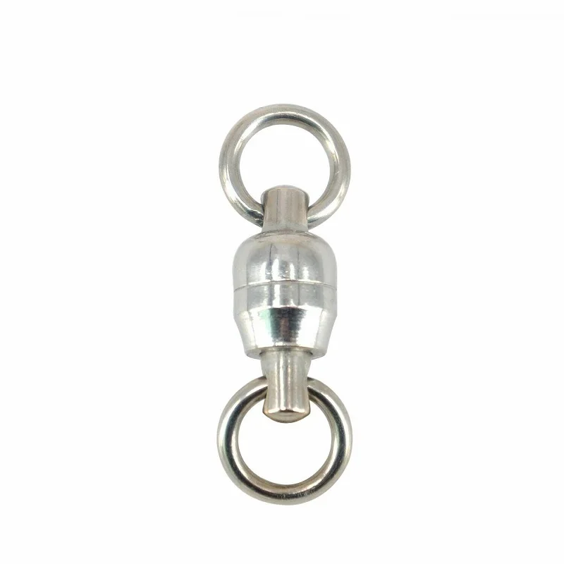 Stainless Steel Double Ball Bearing Fishing Swivel Connector Solid Welded Rings