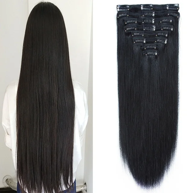 Vietnam remy hair extention of natural hair pu clip in hair extensions