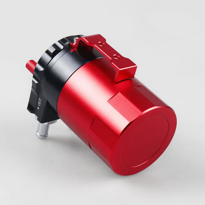 Universal Aluminium Alloy 300ml Ventilating Engine Oil Catch Reservoir Breather Tank Can 2-hole 3-hole With Filter