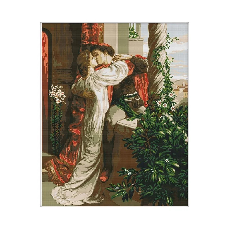NKF Romeo and Juliet cross stitch craft dmc cross stitch threads home decorate handwork diy souvenir
