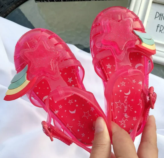 
Star and rainbow new design mini melissa kids jelly sandals 