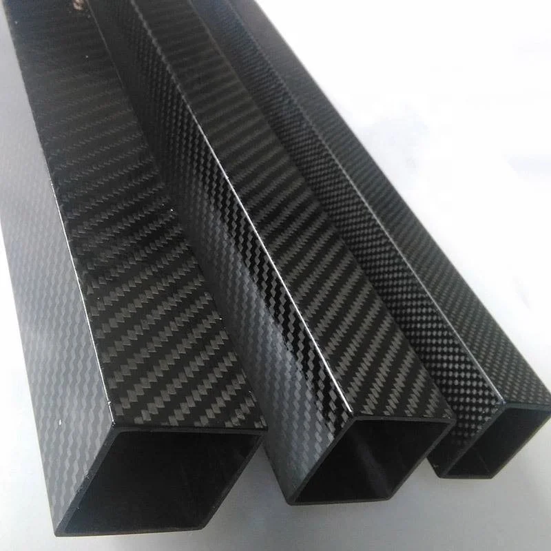 High Strength Corrosion-resistant Durable Customized 3K Twill/Plain Carbon Fiber Square pole/ pipe/tube